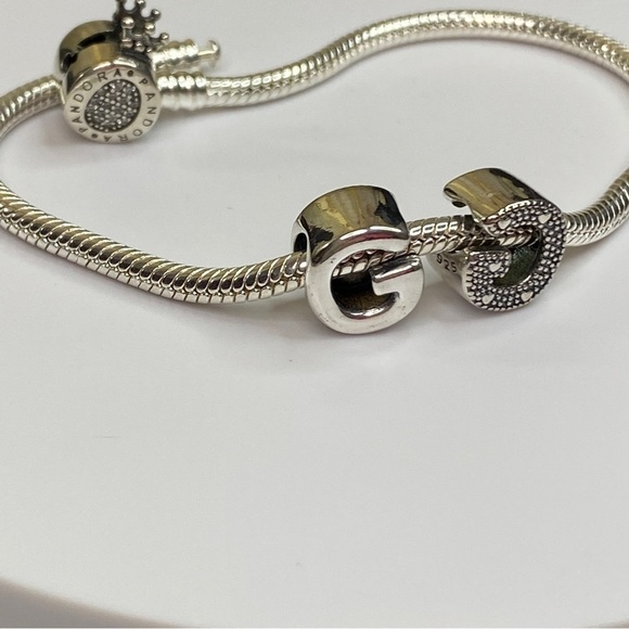 Sterling Silver Letter G Charm - Picture 4 of 7